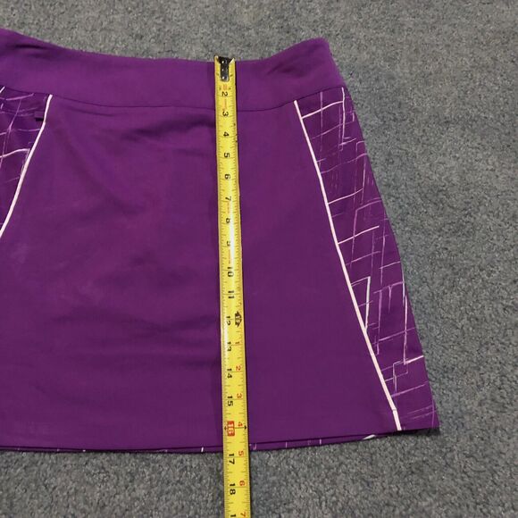 Adidas Golf Skort 2 ClimaCool Purple White Back Pocket Side Zip - Picture 6 of 12